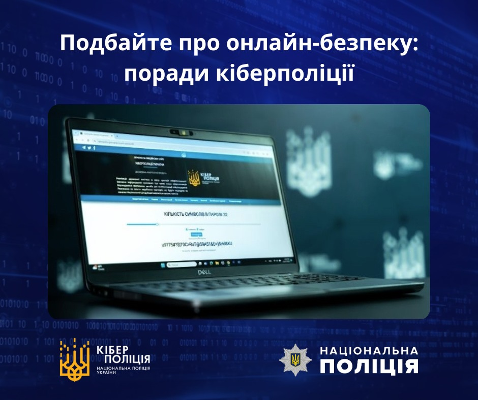 Подбайте про онлайн-безпеку: поради кіберполіції